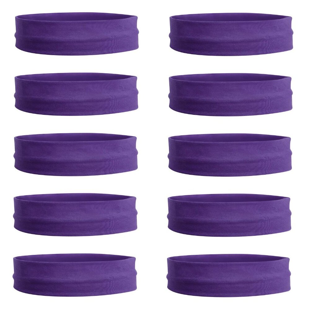 10 Pack 3" Cotton Headbands Pack Stretch Elastic Yoga Soft and Stretchy Sports S
